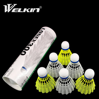 6PCS Nylon Badminton Balls - Durable Light Training Shuttlecocks