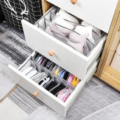 Jeans Compartment Storage Box – Mesh Drawer Divider for Closet & Clothes Organizer