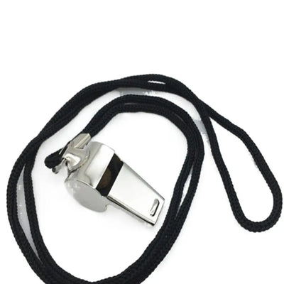 Loud Metal Whistle – Professional Stainless Steel Sport Whistle for Soccer & Referees, Comes with Rope