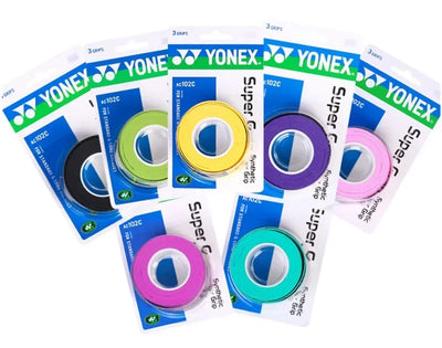 YONEX 3-Pack Cloth Grips - AC102 AC102EX 102C Anti-Slip for Rackets