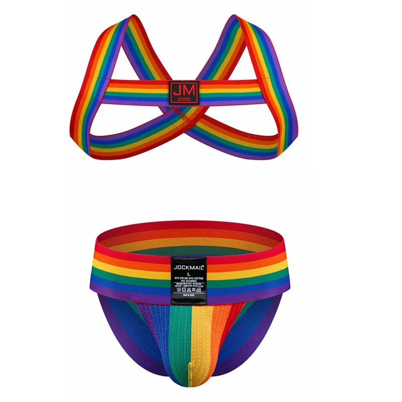 Rainbow Pride Body Harness for Men