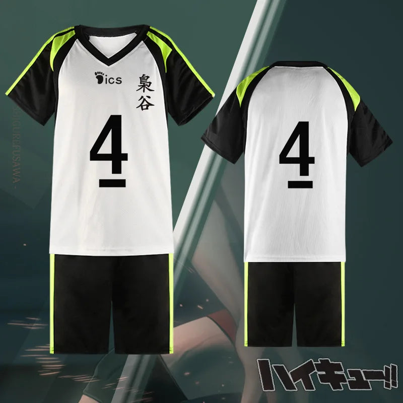 Haikyuu!! Fukurodani Bokuto Koutarou Cosplay Costume – T-Shirt & Shorts Volleyball Jersey