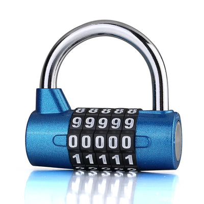 5-Dial Combination Padlock – Zinc Alloy Travel Password Lock for Security