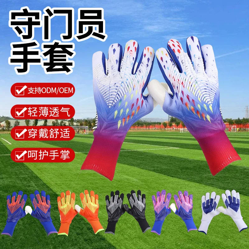 Kids & Adults Goalkeeper Gloves – Anti-Slip Latex Soccer Goalie Gloves with Thick Protection