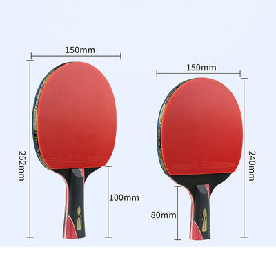 Huieson 5/6 Star Carbon Offensive Table Tennis Racket with Cover