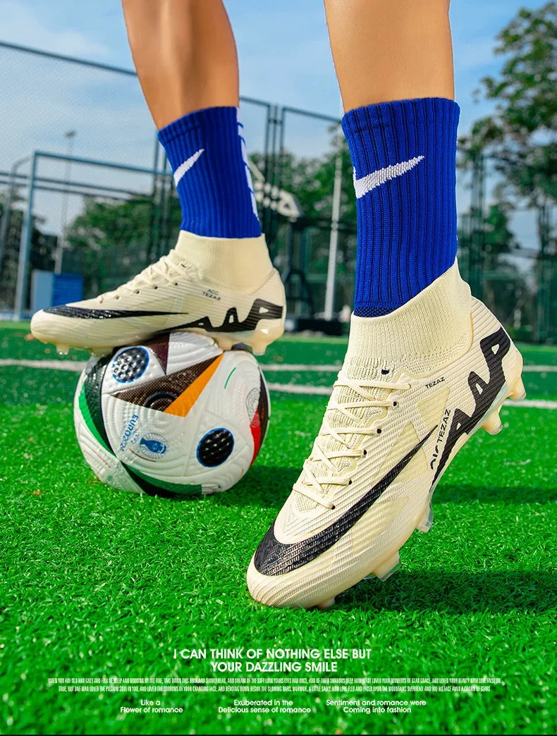 Men's Professional Soccer Cleats - Indoor/Outdoor Non-Slip Football Shoes