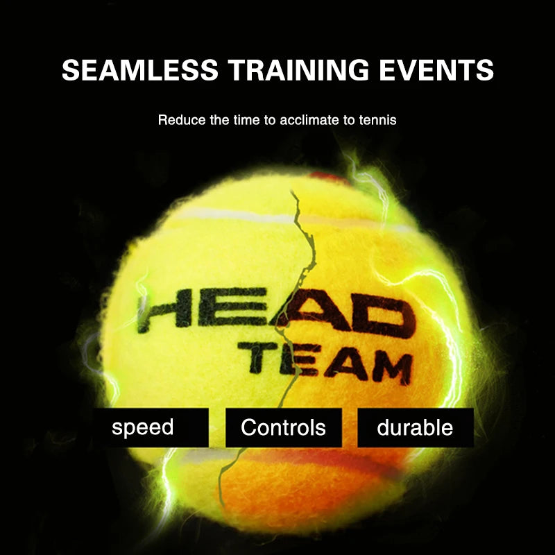 HEAD Professional Tennis 4B TEAM 3 Tour X Training Balls – Durable & High Elasticity Pro Match Balls