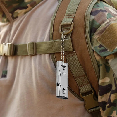 High Decibel Outdoor Survival Whistle with Keychain