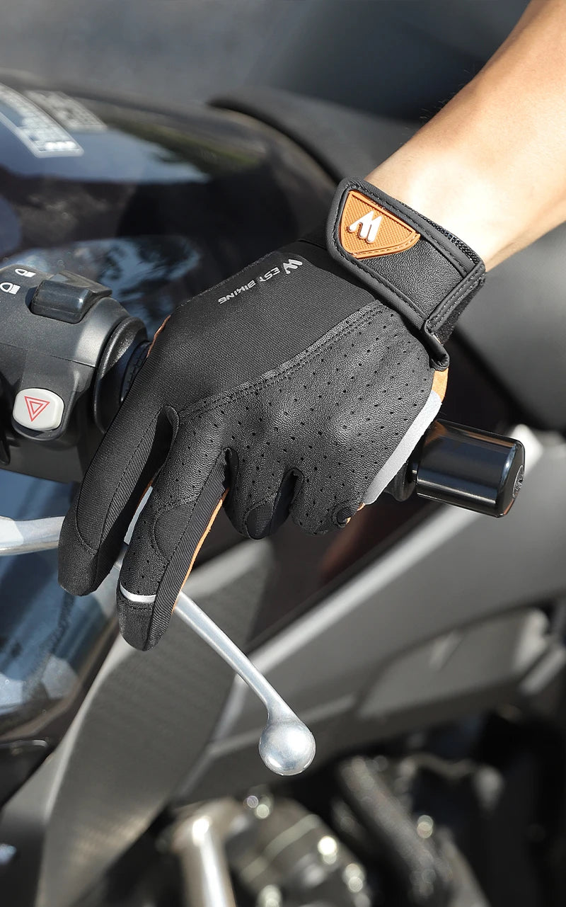 WEST BIKING Men’s Full Finger Bicycle Gloves - Non-Slip Cycling & Gym Sports Gloves