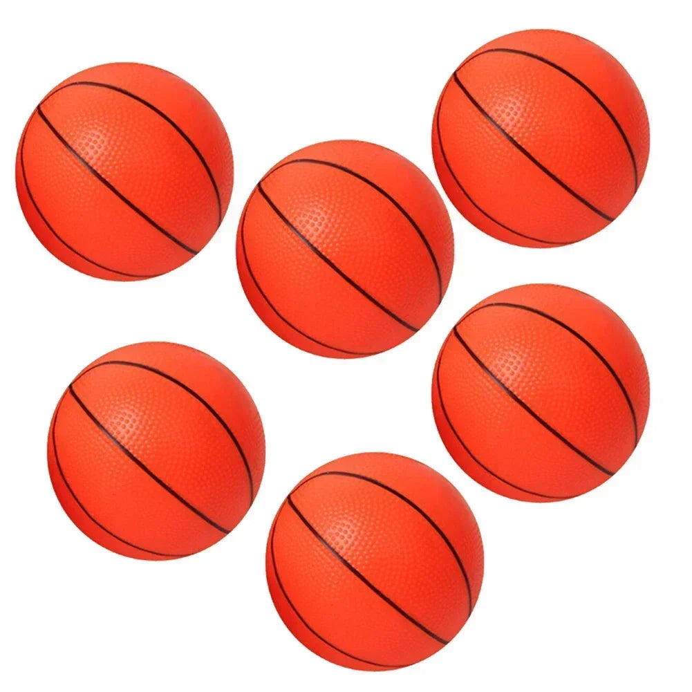 6pcs 12cm Mini Basketballs with Pump – Inflatable Kids' Indoor/Outdoor Sports Toy