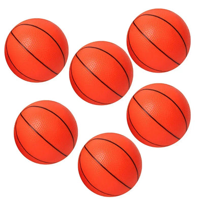 6pcs 12cm Mini Basketballs with Pump – Inflatable Kids' Indoor/Outdoor Sports Toy
