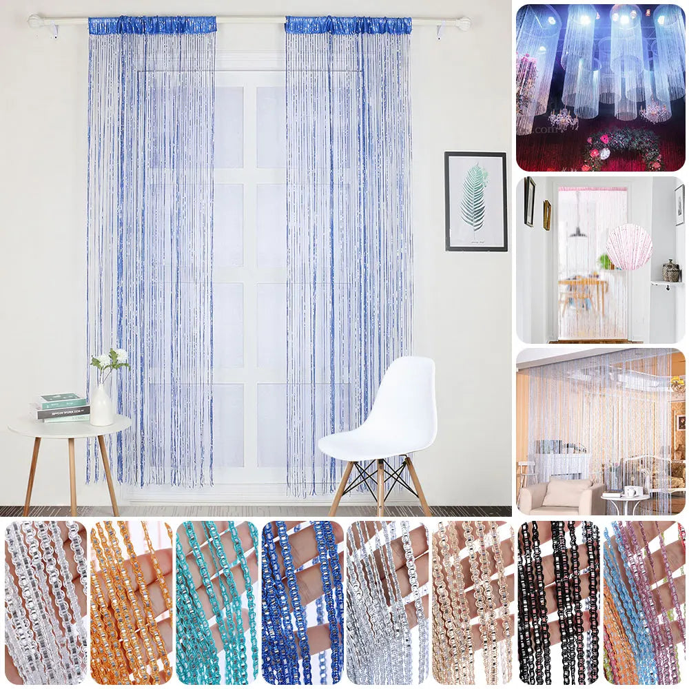 Beaded Tassel Fly Screen Curtain (0.91x2m) - Home Decoration