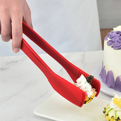 Silicone Non-Slip Food Clip Tongs - Kitchen Utensils for Cooking