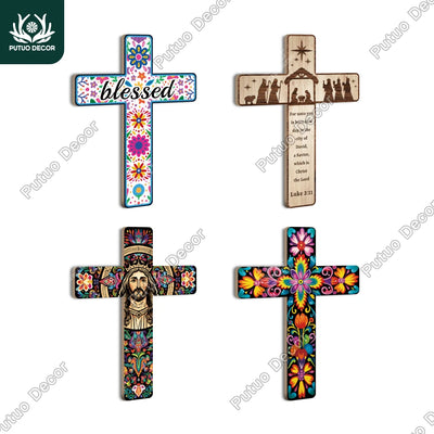 Putuo Decor Mexican Crucifix Wall Decor