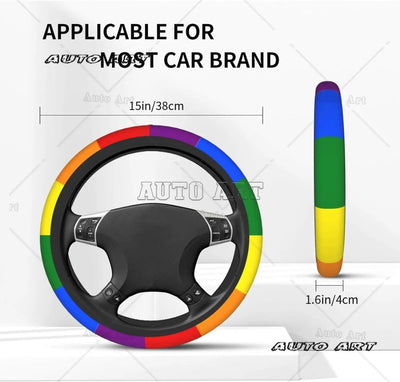 Gay Pride Neoprene Steering Wheel Cover