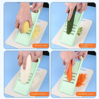 Manual Vegetable Grater & Slicer - Carrot & Cabbage Cutter