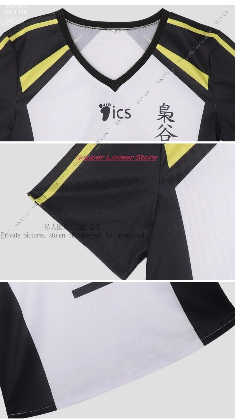 Akashi Keiji Cosplay Costume – T-Shirt, Shorts & Wig from Haikyuu! Volleyball Team Uniform