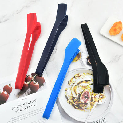 Silicone Non-Slip Food Clip Tongs - Kitchen Utensils for Cooking