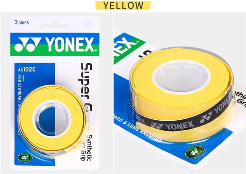 YONEX 3-Pack Cloth Grips - AC102 AC102EX 102C Anti-Slip for Rackets