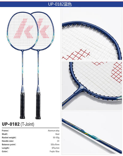 Kawasaki 1 Pair Badminton Rackets - 1U Aluminum Alloy Frame