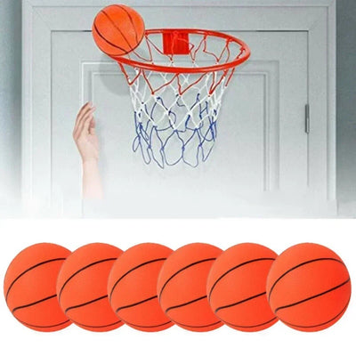 6pcs 12cm Mini Basketballs with Pump – Inflatable Kids' Indoor/Outdoor Sports Toy