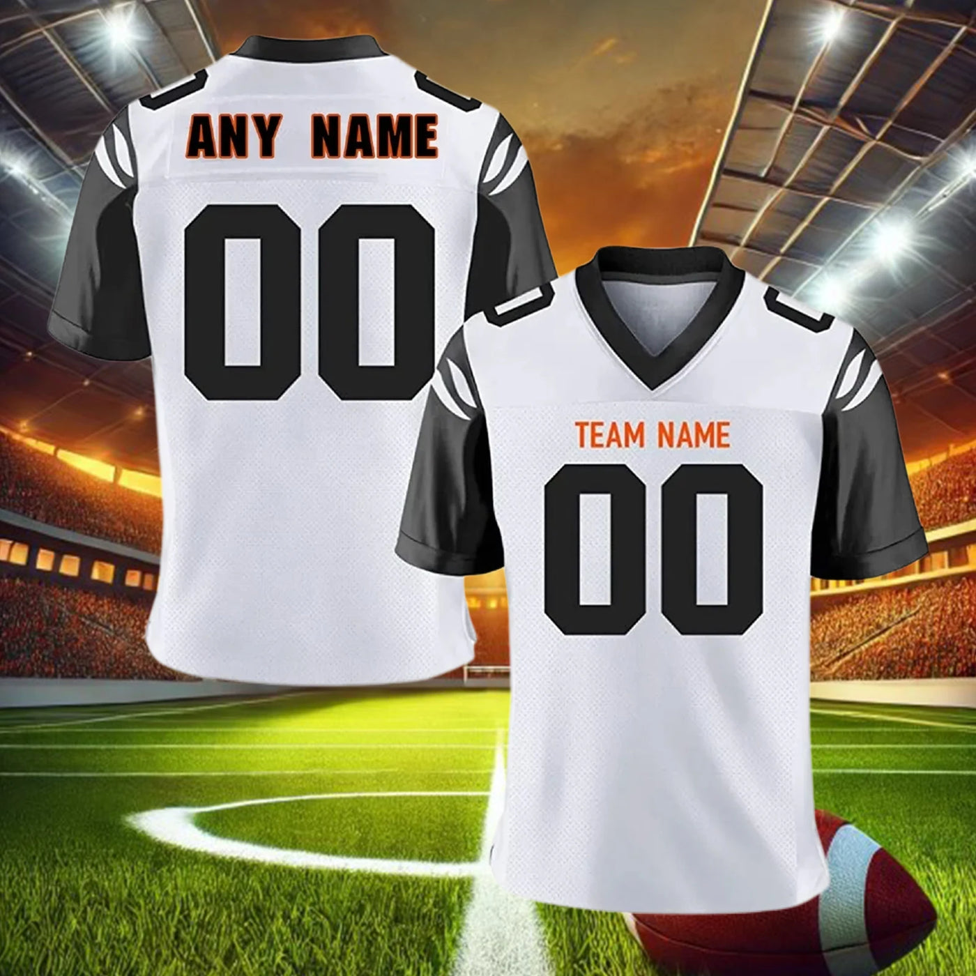 Custom Cincinnati Bengals Football Jersey – Personalized Team Name & Number for All Ages