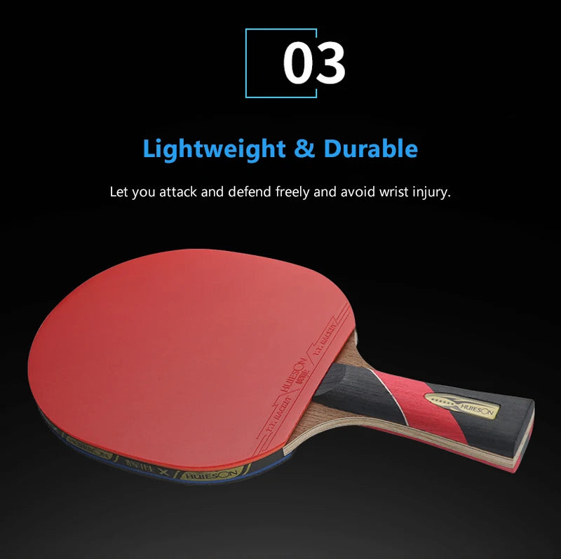 Huieson 5/6 Star Carbon Offensive Table Tennis Racket with Cover