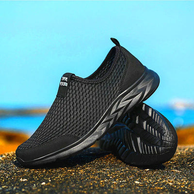 2023 Men's Breathable Mesh Sneakers – Lightweight Casual Slip-On Shoes (Size 49)