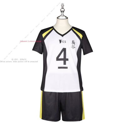 Akashi Keiji Cosplay Costume – T-Shirt, Shorts & Wig from Haikyuu! Volleyball Team Uniform