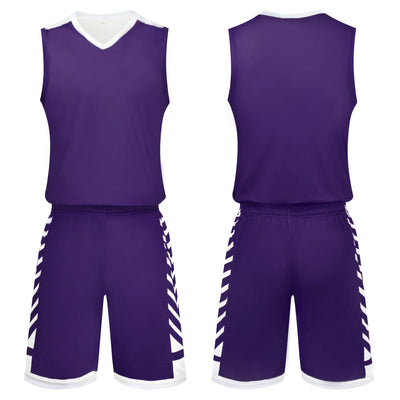 Custom V-Neck Basketball Jersey – Personalized Team Name & Number with Shorts for Adults & Youth