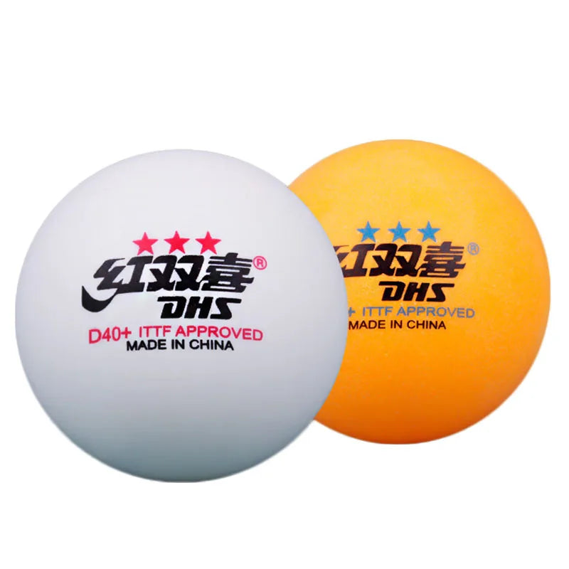 DHS Seamed Table Tennis Balls D40+ - 10 Pcs ITTF Approved