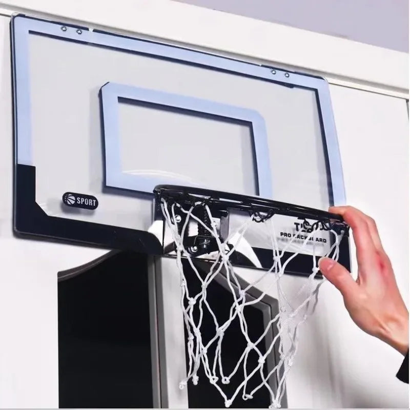 Indoor Mini Basketball Hoop Set – Wall-Mounted Toy with Pump for Kids' Doors