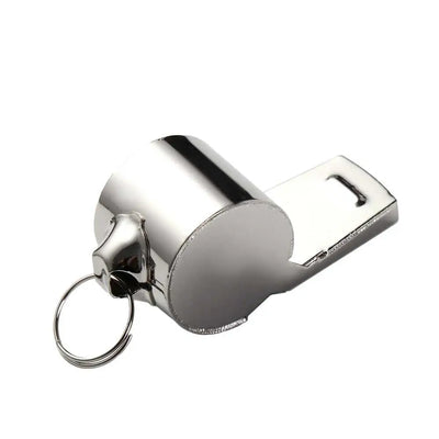 Loud Metal Whistle – Professional Stainless Steel Sport Whistle for Soccer & Referees, Comes with Rope