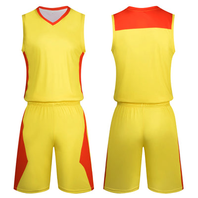 Custom V-Neck Basketball Jersey – Personalized Team Name & Number with Shorts for Adults & Youth