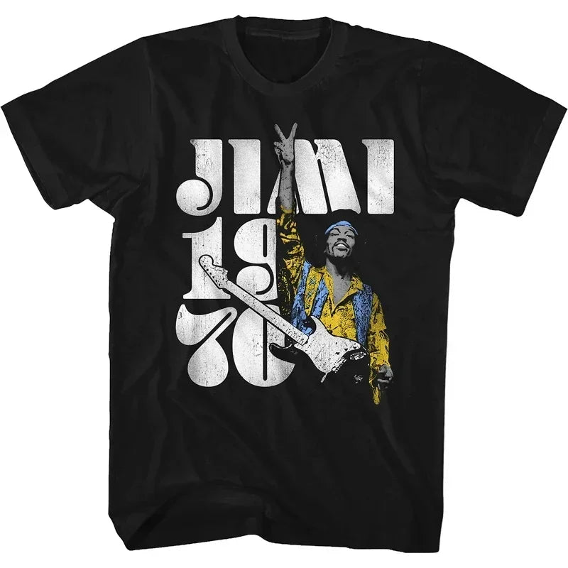 Jimi Hendrix Graphic T-Shirt - Unisex Cotton Hip Hop Streetwear