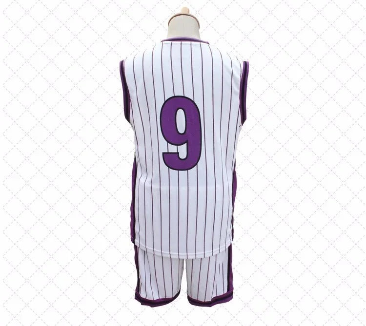 Kuroko's Basketball Cosplay Costume Set – Yosen School #9 Murasakibara Jersey