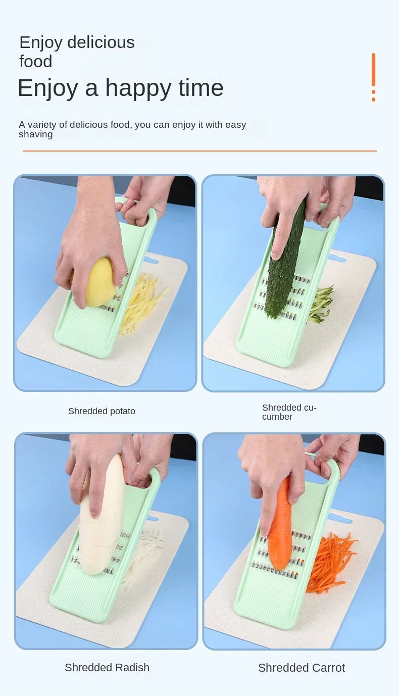 Manual Vegetable Grater & Slicer - Carrot & Cabbage Cutter