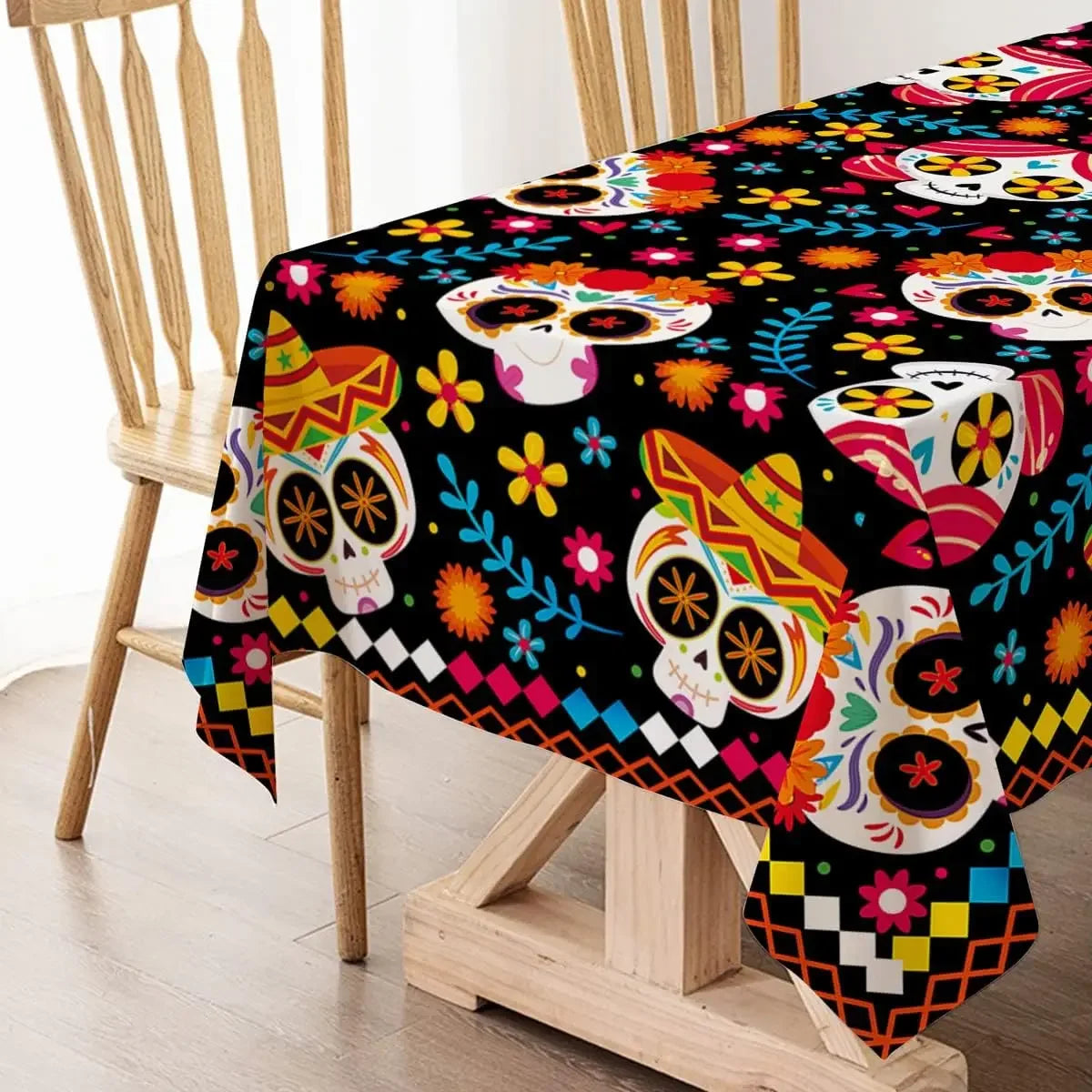 Day of the Dead Sugar Skull Tablecloth