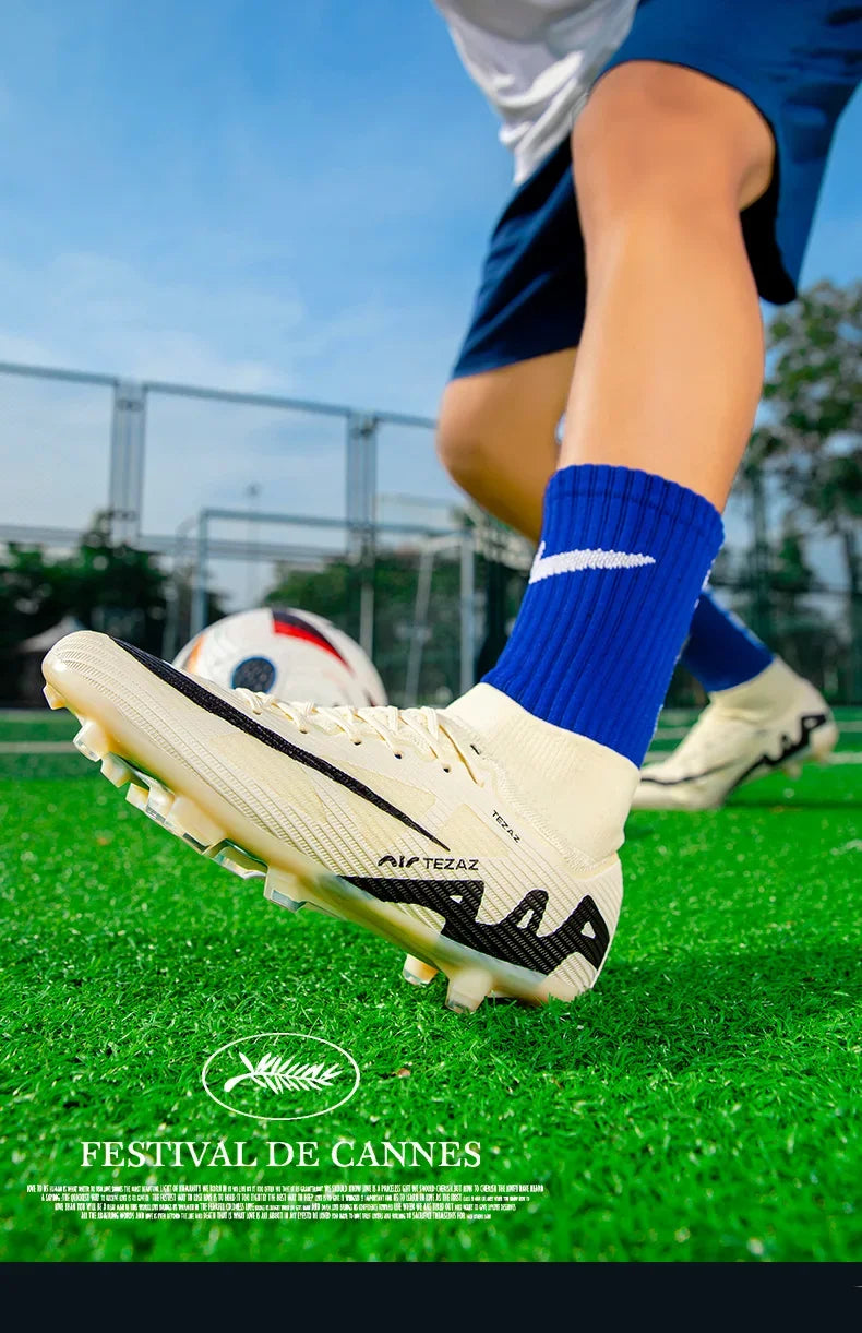 Men's Professional Soccer Cleats - Indoor/Outdoor Non-Slip Football Shoes