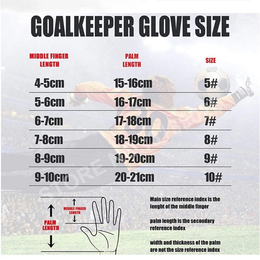 Kids & Adults Goalkeeper Gloves – Anti-Slip Latex Soccer Goalie Gloves with Thick Protection