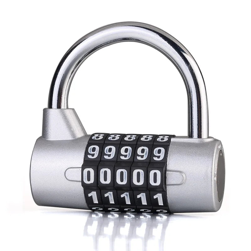 5-Dial Combination Padlock – Zinc Alloy Travel Password Lock for Security