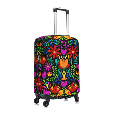 Custom Mexican Floral Luggage Cover Protector