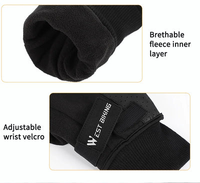 WEST BIKING Men’s Full Finger Bicycle Gloves - Non-Slip Cycling & Gym Sports Gloves