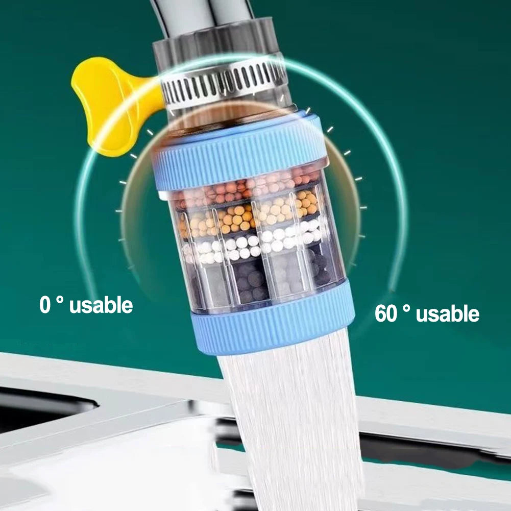 6-Layer Water Filter Tap Nozzle – Universal Kitchen Shower Water Purifier