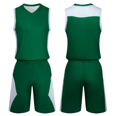Custom V-Neck Basketball Jersey – Personalized Team Name & Number with Shorts for Adults & Youth