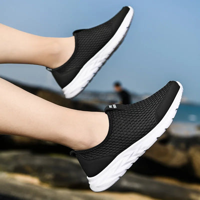 2023 Men's Breathable Mesh Sneakers – Lightweight Casual Slip-On Shoes (Size 49)