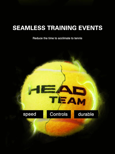 HEAD Professional Tennis 4B TEAM 3 Tour X Training Balls – Durable & High Elasticity Pro Match Balls